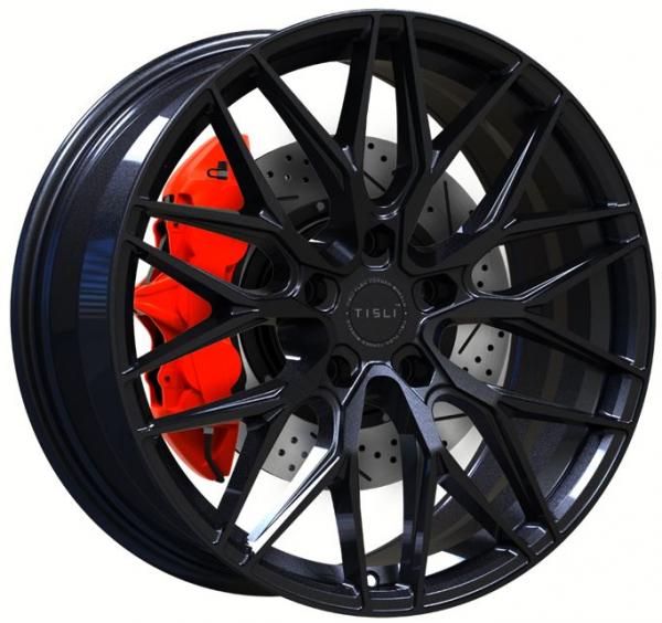 TISLI FF20 GLOSS BLACK 19x8.5 5-112 ET45 CB66.5