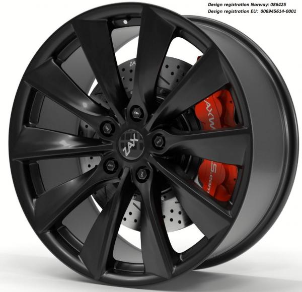 ZAX TURBIN X SATIN BLACK 19x8.5 5-114.3 ET40 CB64.1 ROTARY FORGED